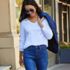 Women's Petite Relaxed Supima Cotton Long Sleeve V-Neck T-Shirt, alternative image