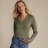 Women's Relaxed Supima Cotton Long Sleeve V-Neck T-Shirt, alternative image