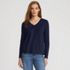 Women's Relaxed Supima Cotton Long Sleeve V-Neck T-Shirt, Front