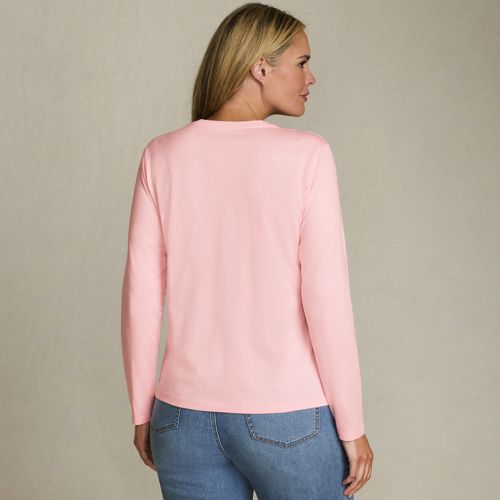 Supima Cotton Long Sleeve V-Neck T-Shirt, alternative image