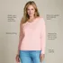 Petite Supima Cotton Long Sleeve V-Neck T-Shirt, alternative image