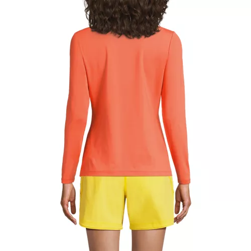 Women's SunShade UPF 50 Long Sleeve Rash Guard Swim Tee, Back