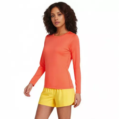 Women's SunShade UPF 50 Long Sleeve Rash Guard Swim Tee, Front