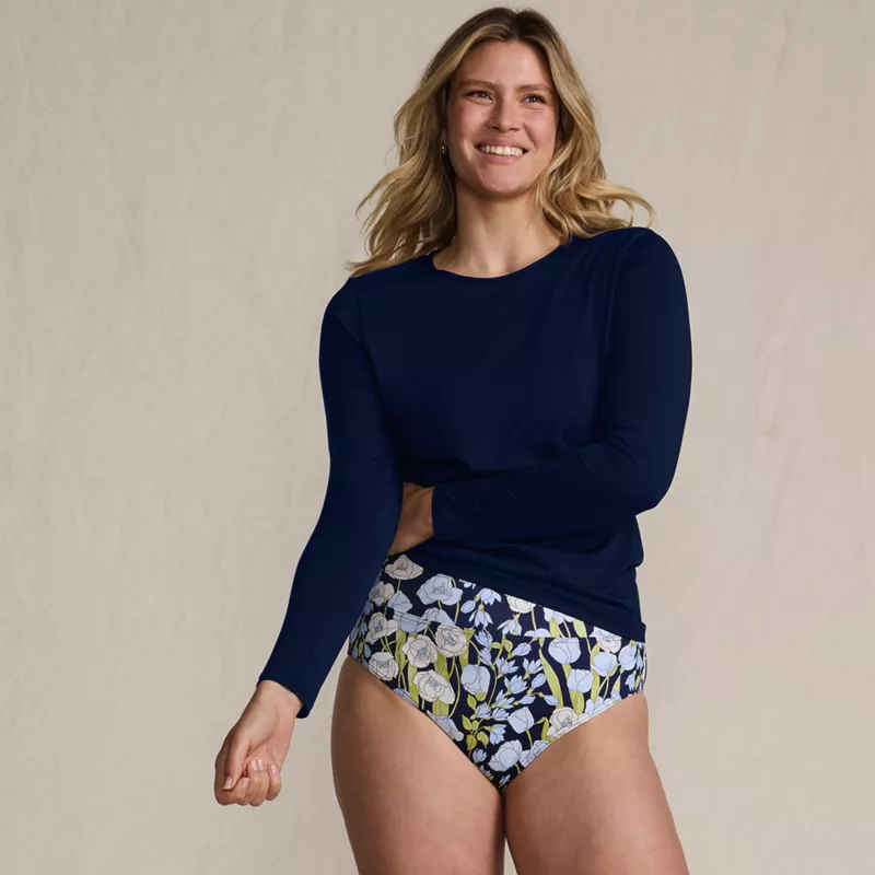 Women's SunShade UPF 50 Long Sleeve Rash Guard Swim Tee, alternative image