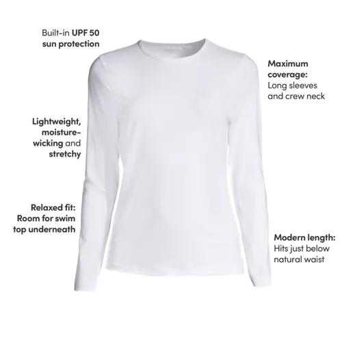 Women's SunShade UPF 50 Long Sleeve Rash Guard Swim Tee, alternative image