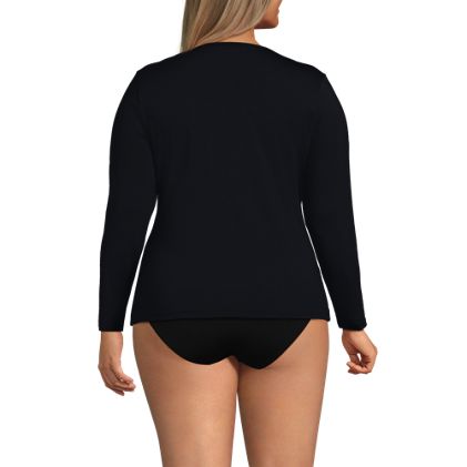 Women's Plus Size Long Sleeve Relaxed UPF 50 Rash Guard - image 2