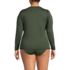 Women's Plus Size SunShade UPF 50 Long Sleeve Relaxed Rash Guard, Back
