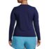 Women's Plus Size SunShade UPF 50 Long Sleeve Relaxed Rash Guard, Back