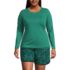 Women's Plus Size SunShade UPF 50 Long Sleeve Relaxed Rash Guard, Front