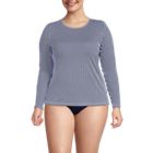 Women's Plus Size Crew Neck Long Sleeve Rash Guard UPF 50 Swim Tee