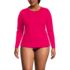 Women's Plus Size SunShade UPF 50 Long Sleeve Relaxed Rash Guard, Front