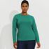 Women's Plus Size SunShade UPF 50 Long Sleeve Relaxed Rash Guard, Front