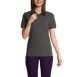 Women's Banded Short Sleeve Fem Fit Mesh Polo, Front