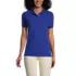 Women's Banded Short Sleeve Fem Fit Mesh Polo, Front