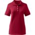 Women's Banded Short Sleeve Fem Fit Mesh Polo, Front