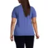 School Uniform Women's Plus Size Short Sleeve Feminine Fit Banded Mesh Polo Shirt, Back