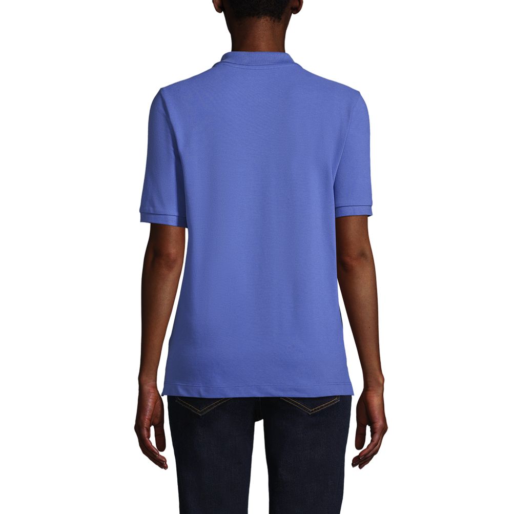 売れ筋商品|||ランズエンド カットソー トップス レディース Women's Short Sleeve Basic Mesh Polo Shirt Dark cobalt blue Women's Mesh Cotton Short Sleeve Polo Shirt | Lands' End