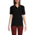 Women's Banded Short Sleeve Mesh Polo, Front