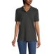 Women's Banded Short Sleeve Mesh Polo, Front