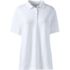 Women's Plus Size Banded Short Sleeve Mesh Polo, Front