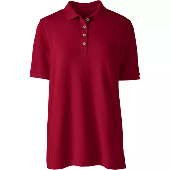 Women's Banded Short Sleeve Mesh Polo - primary