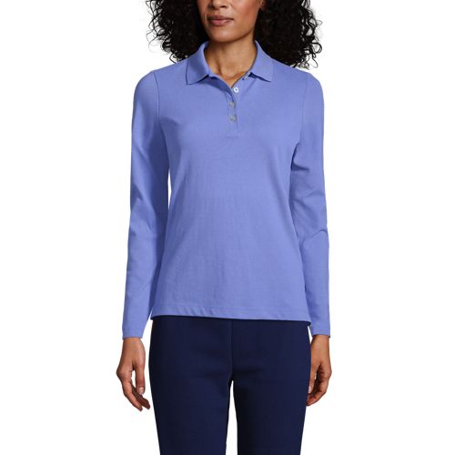 Women's Long Sleeve Mesh Polo - image 4