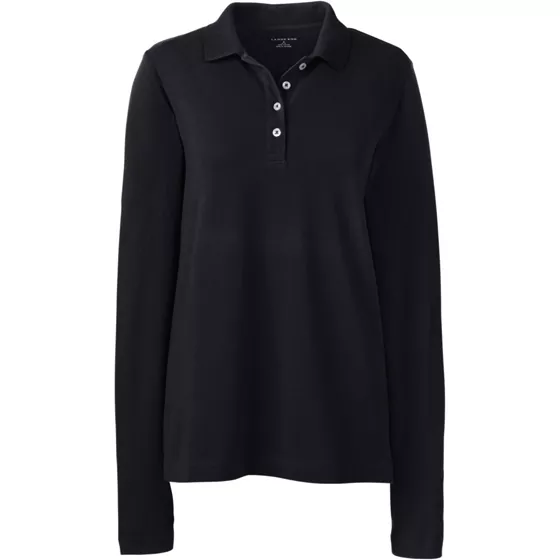 Women's Long Sleeve Mesh Polo - primary