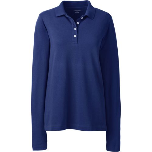 Women's Long Sleeve Mesh Polo - image 5