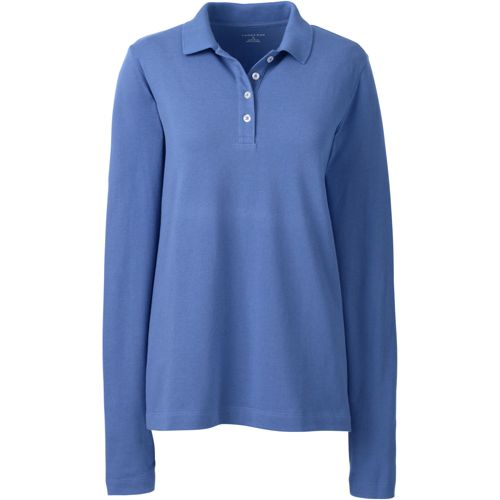 Women's Long Sleeve Mesh Polo - image 3