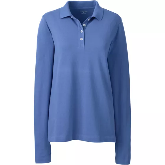 Women's Long Sleeve Mesh Polo - primary
