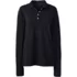Women's Plus Size Long Sleeve Mesh Polo, Front