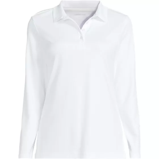 School Uniform Women's Signature Supima Long Sleeve Polo Shirt - primary
