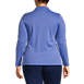 Women's Plus Size Long Sleeve Feminine Fit Pima Polo Shirt, Back