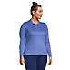 Women's Plus Size Long Sleeve Feminine Fit Pima Polo Shirt, alternative image