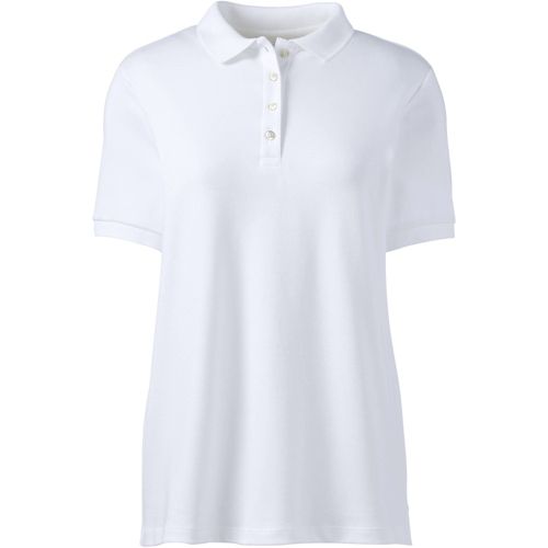 Women's Custom Logo Banded Cuff Short Sleeve Feminine Fit Supima Cotton Polo Shirt
