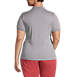 Women's Plus Size Short Sleeve Feminine Fit Banded Pima Polo Shirt, Back