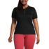 School Uniform Women's Plus Size Short Sleeve Feminine Fit Banded Pima Polo Shirt, Front