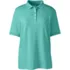 Women's Short Sleeve Relaxed Fit Banded Pima Polo Shirt, Front
