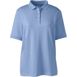 Women's Plus Size Short Sleeve Relaxed Fit Banded Pima Polo Shirt, Front