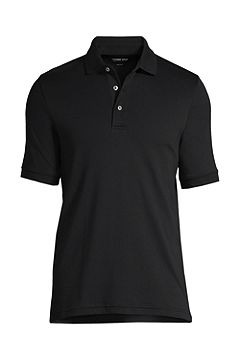 Short Sleeve Super Soft Supima Polo Shirt 428241: Black