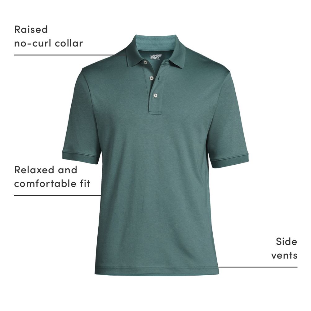 Men's Short Sleeve Cotton Supima Polo Shirt | Lands' End