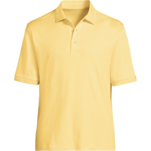 Supima Polo Shirt, Traditional Fit, Men, size: XL, regular, Yellow, Cotton, by Lands' End