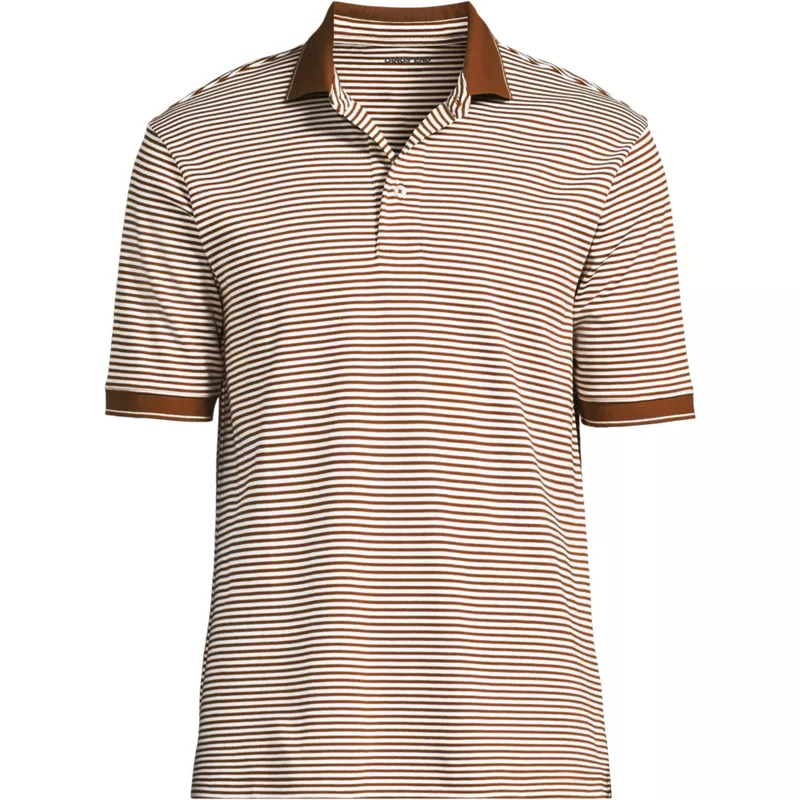 Men's Tall Short Sleeve Cotton Supima Polo Shirt, Front