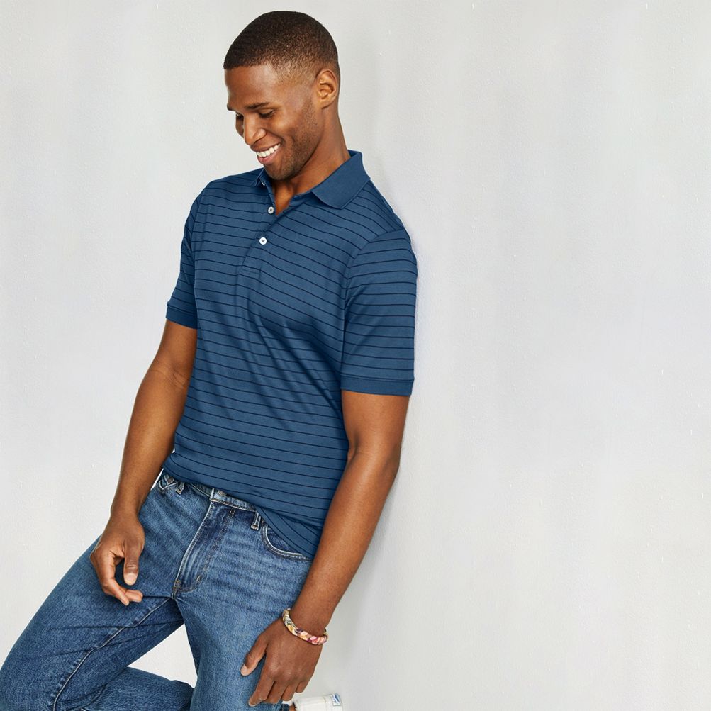 Men's Short Sleeve Super Soft Supima Polo Shirt | Lands' End