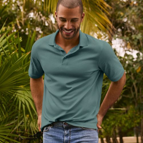 Men's Stockyard Polo, Earth, Small at  Men's Clothing store