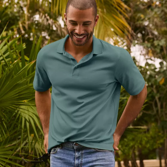 Men's Tall Short Sleeve Cotton Supima Polo Shirt - primary