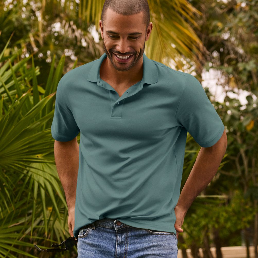 Lands end pima top cotton polo