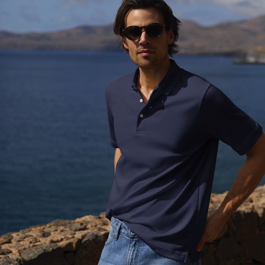 Men's Blue Polo Shirts | Lands' End