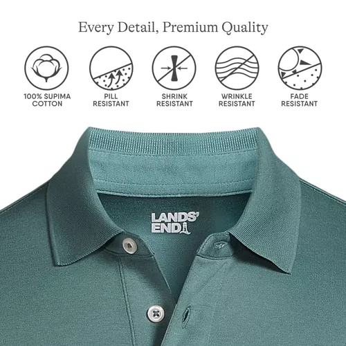 Men's Short Sleeve Cotton Supima Polo Shirt, alternative image