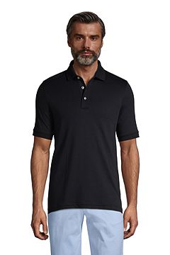 Short Sleeve Super Soft Supima Polo Shirt 428241: Black